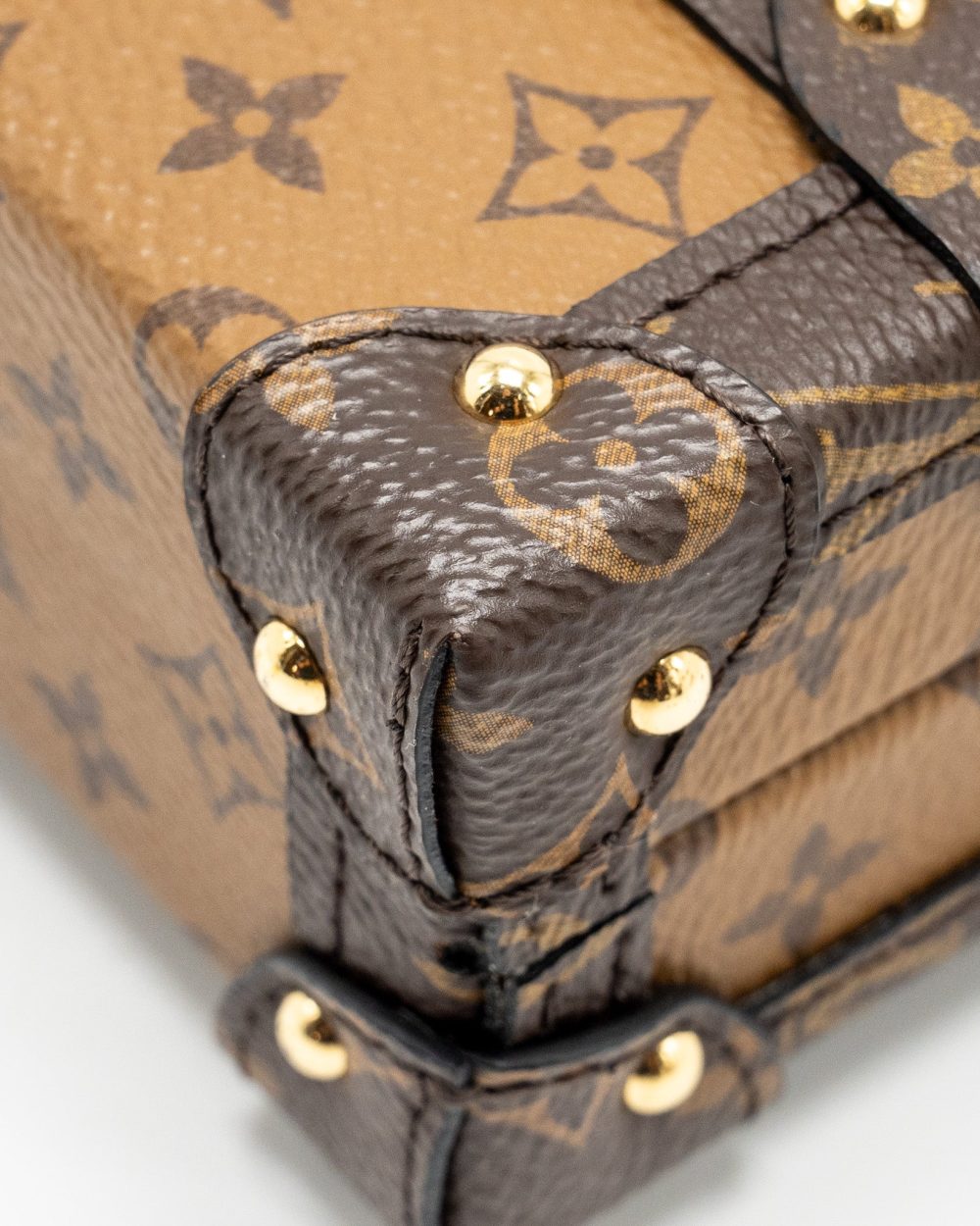 AAA Replica Louis Vuitton LV PETITE MALLE MONOGRAM REVERSE CANVAS GHW