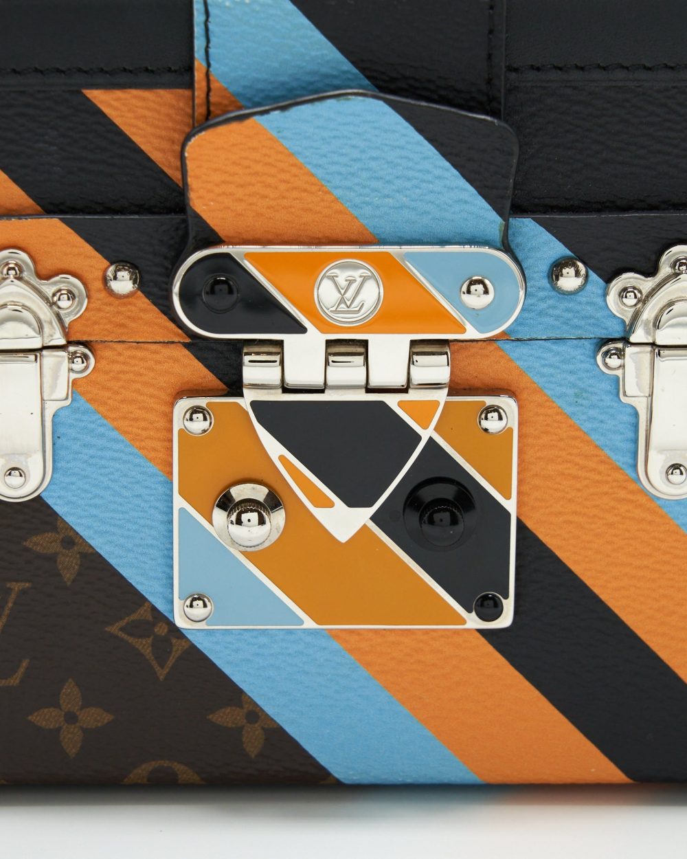 AAA Replica Louis Vuitton LV PETIT MALLE LIMITED EDITION MONOGRAM CANVAS / BLACK / BLUE / YELLOW