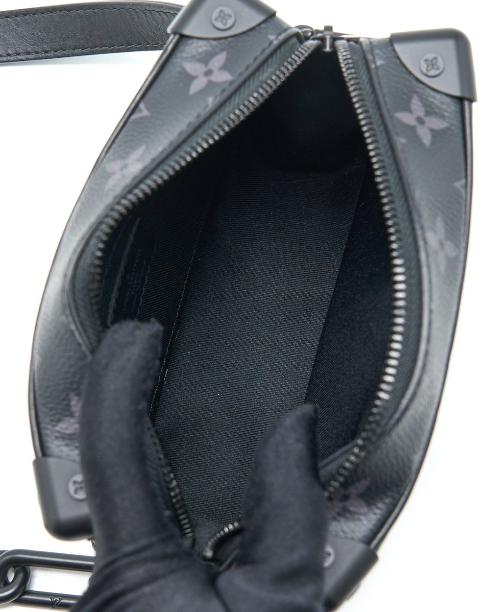 AAA Replica Louis Vuitton LV MINI SOFT TRUNK MONOGRAM ECLIPSE CANVAS BLACK HARDWARE