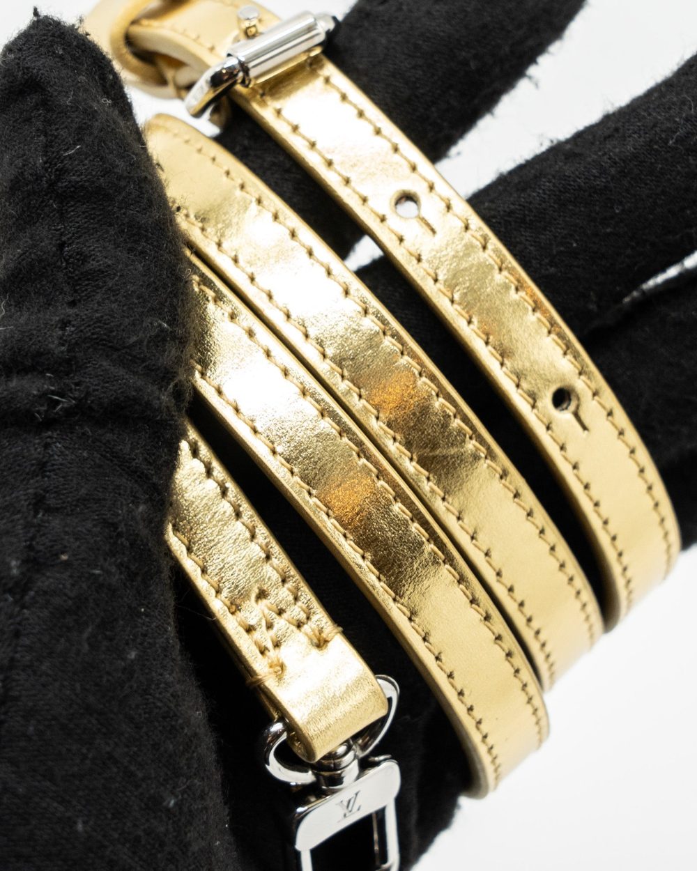 AAA Replica Louis Vuitton LV PETIT MALLE EPI GOLD / SILVER SHW
