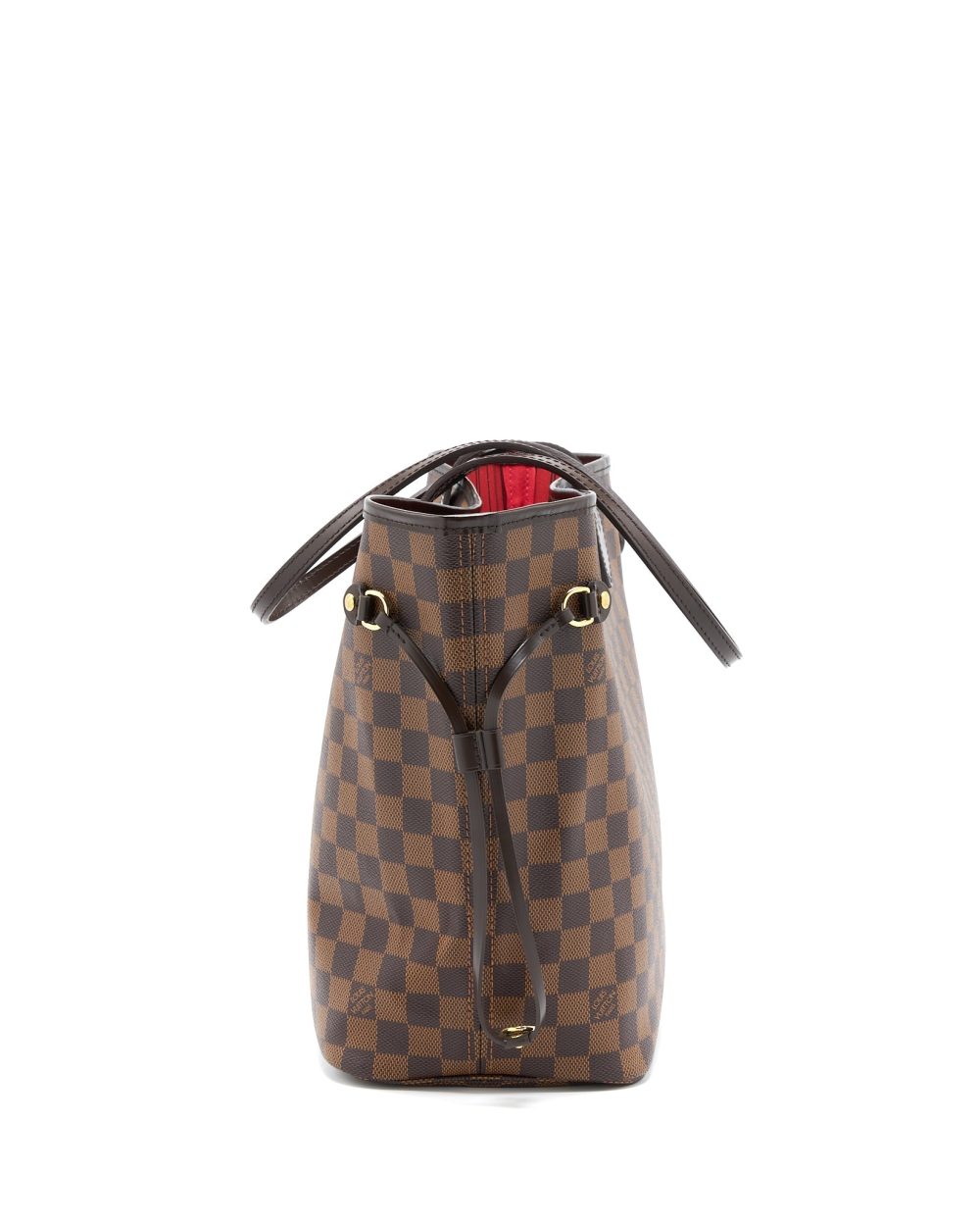 AAA Replica Louis Vuitton LV NEVERFULL MM DAMIER EBENE GHW WITH INITIAL S.S