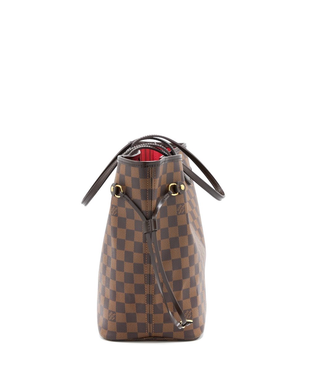 AAA Replica Louis Vuitton LV NEVERFULL MM DAMIER EBENE GHW WITH INITIAL S.S