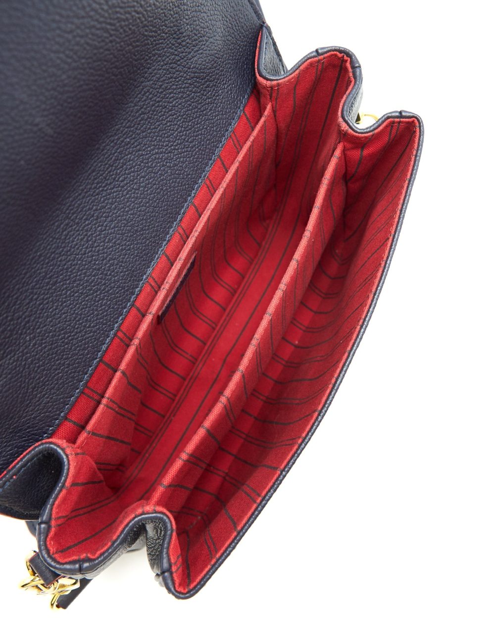 AAA Replica Louis Vuitton LV POCHETTE METIS MONOGRAM EMPREINTE LEATHER MARINE ROUGE