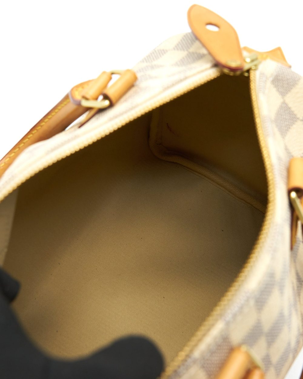 AAA Replica Louis Vuitton LV SPEEDY 25 DAMIER AZUR CANVAS HANDBAG