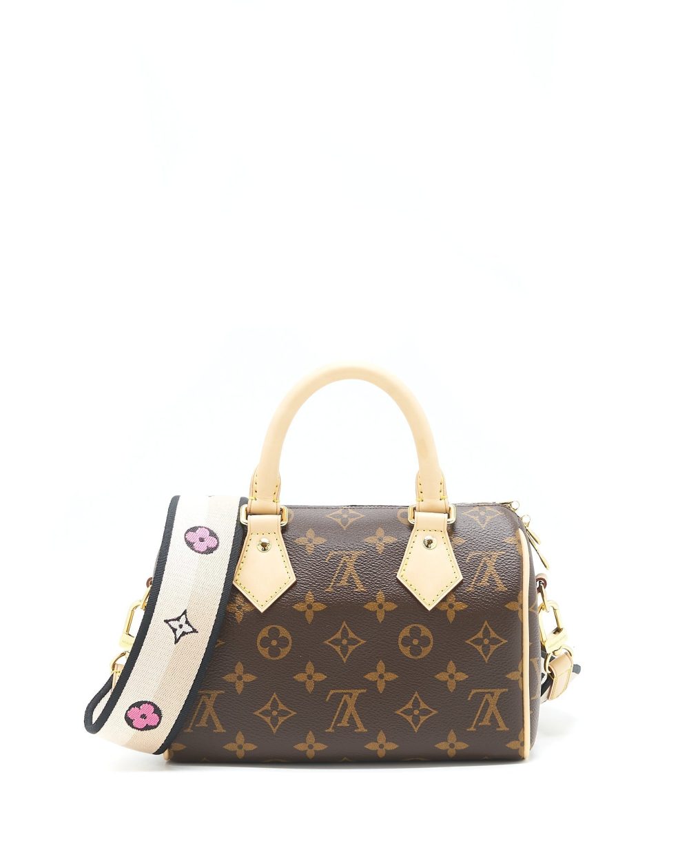 AAA Replica Louis Vuitton LV SPEEDY BANDOULIERE 20 MONOGRAM CANVAS WITH MULTICOLOUR STRAP