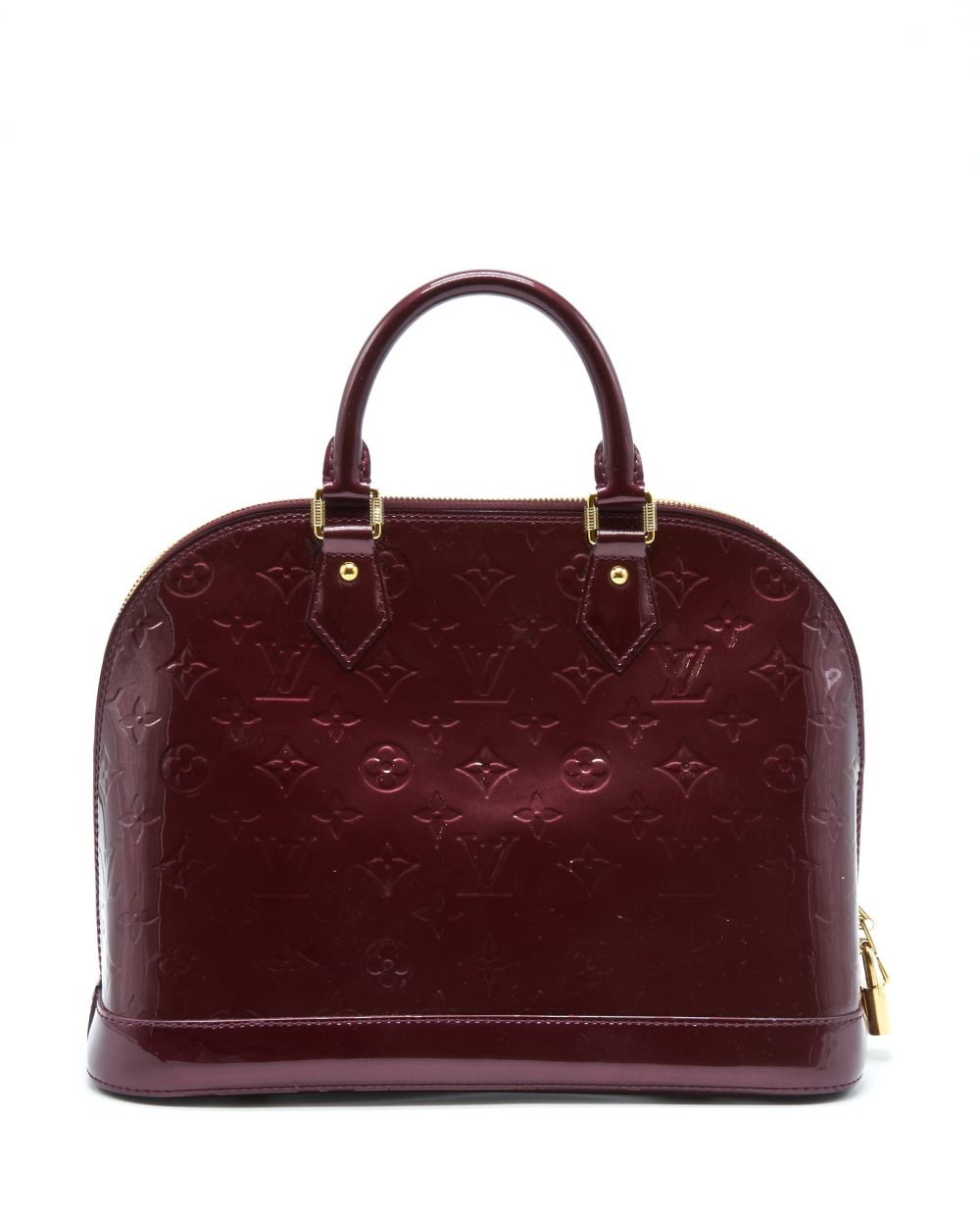 AAA Replica Louis Vuitton LV ALMA PM PATENT AMARANTE GHW