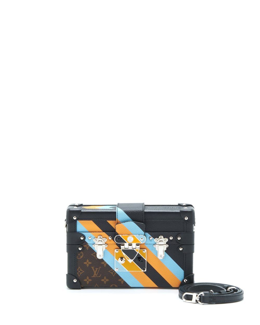 AAA Replica Louis Vuitton LV PETIT MALLE LIMITED EDITION MONOGRAM CANVAS / BLACK / BLUE / YELLOW