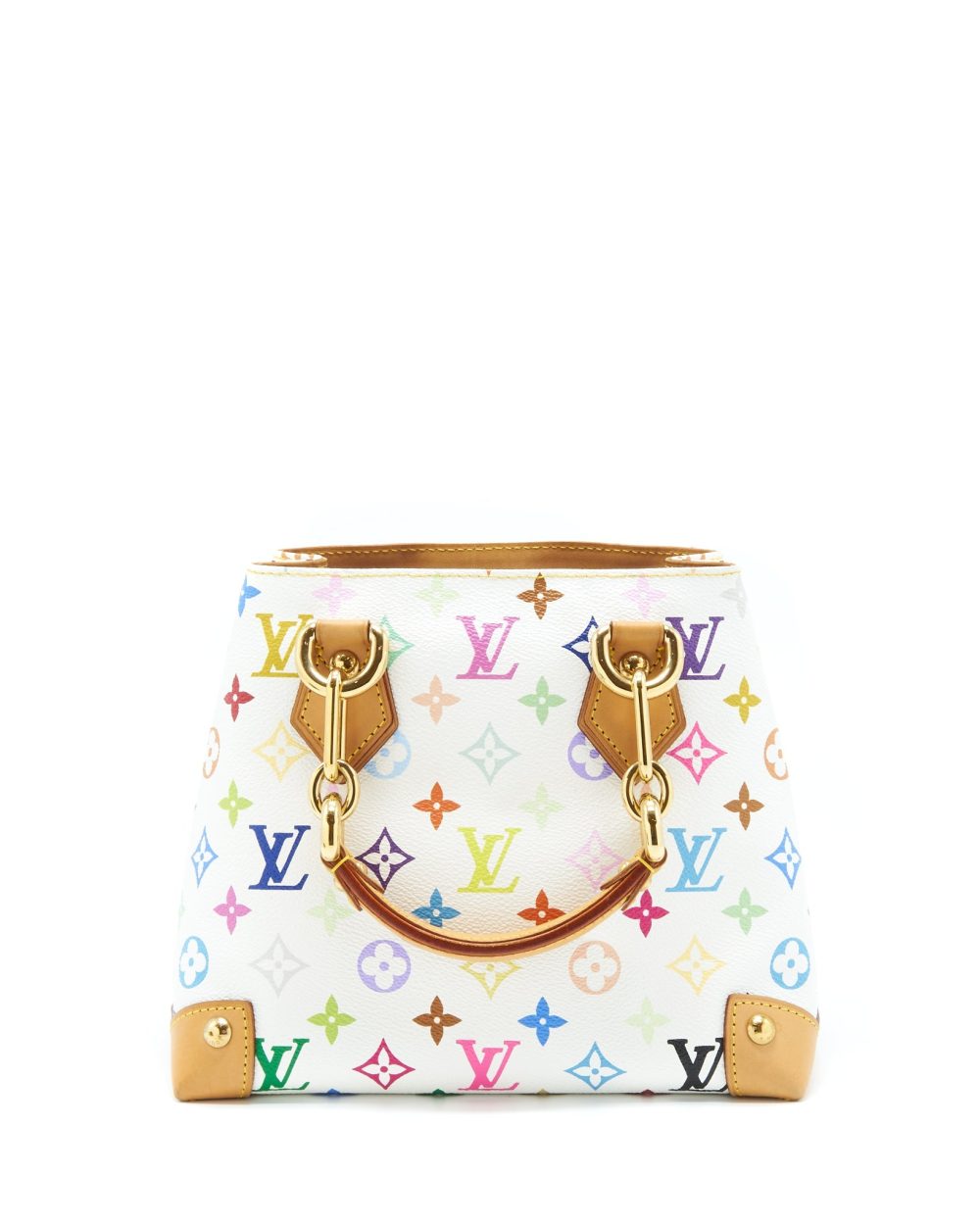 AAA Replica Louis Vuitton LV VINTAGE TOTE BAG WHITE/MULTICOLOUR GHW