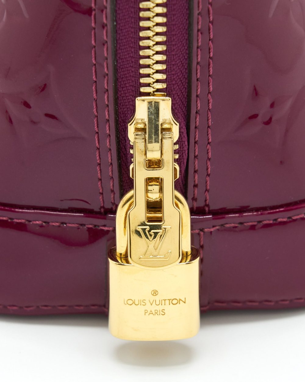 AAA Replica Louis Vuitton LV ALMA BB PATENT PURPLE GHW