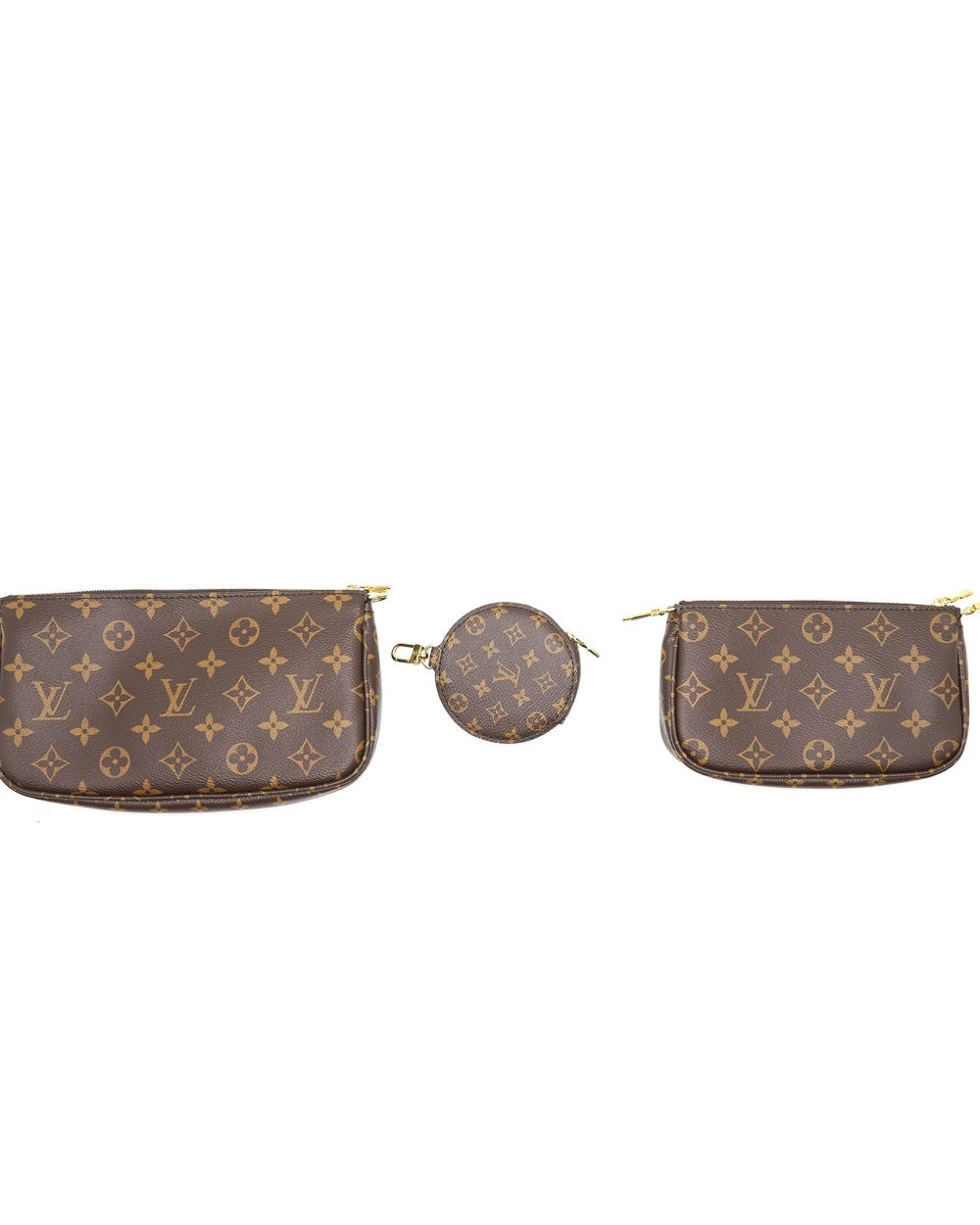 AAA Replica Louis Vuitton LV MULTI POCHETTE MONOGRAM ACCESSORIES KHAKI STRAP