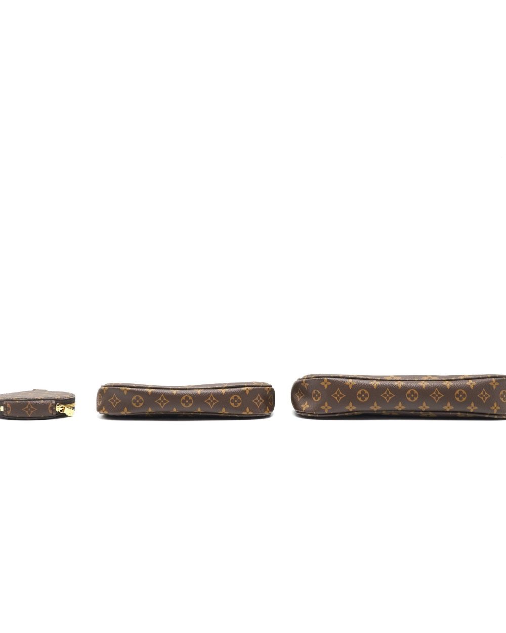 AAA Replica Louis Vuitton LV MULTI POCHETTE ACCESSORIES MONOGRAM KHAKI STRAP