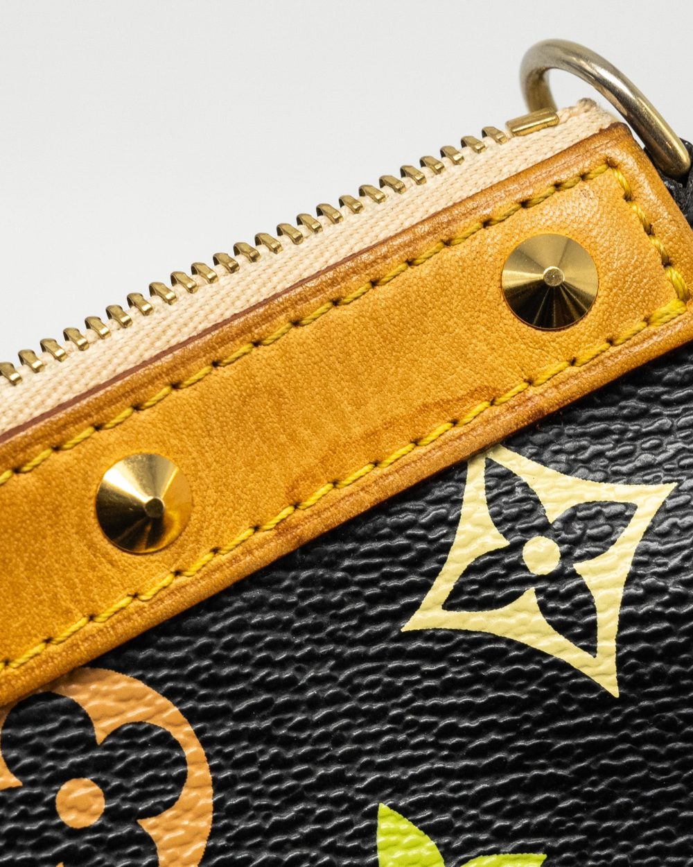 AAA Replica Louis Vuitton LV POCHETTE ACCESSORIES CANVAS BLACK MULTICOLOUR GHW 