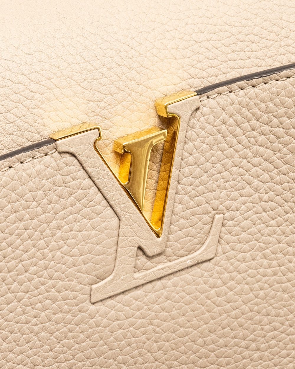 AAA Replica Louis Vuitton LV CAPUCINES PM CALFSKIN GREY GHW
