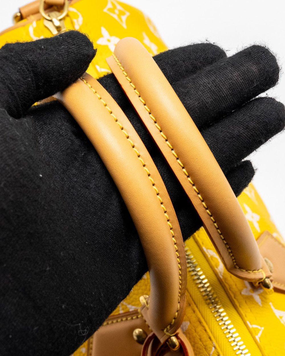 AAA Replica Louis Vuitton LV SPEEDY P9 BANDOULIÈRE 25 MONOGRAM SOFT CALFSKIN JAUNE MAT GHW