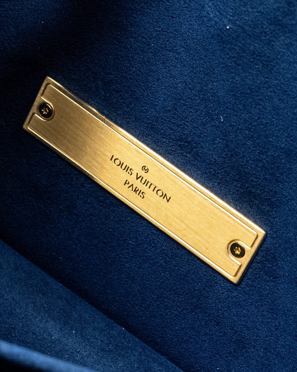 AAA Replica Louis Vuitton LV MINI DAUPHINE DENIM BLUE GHW