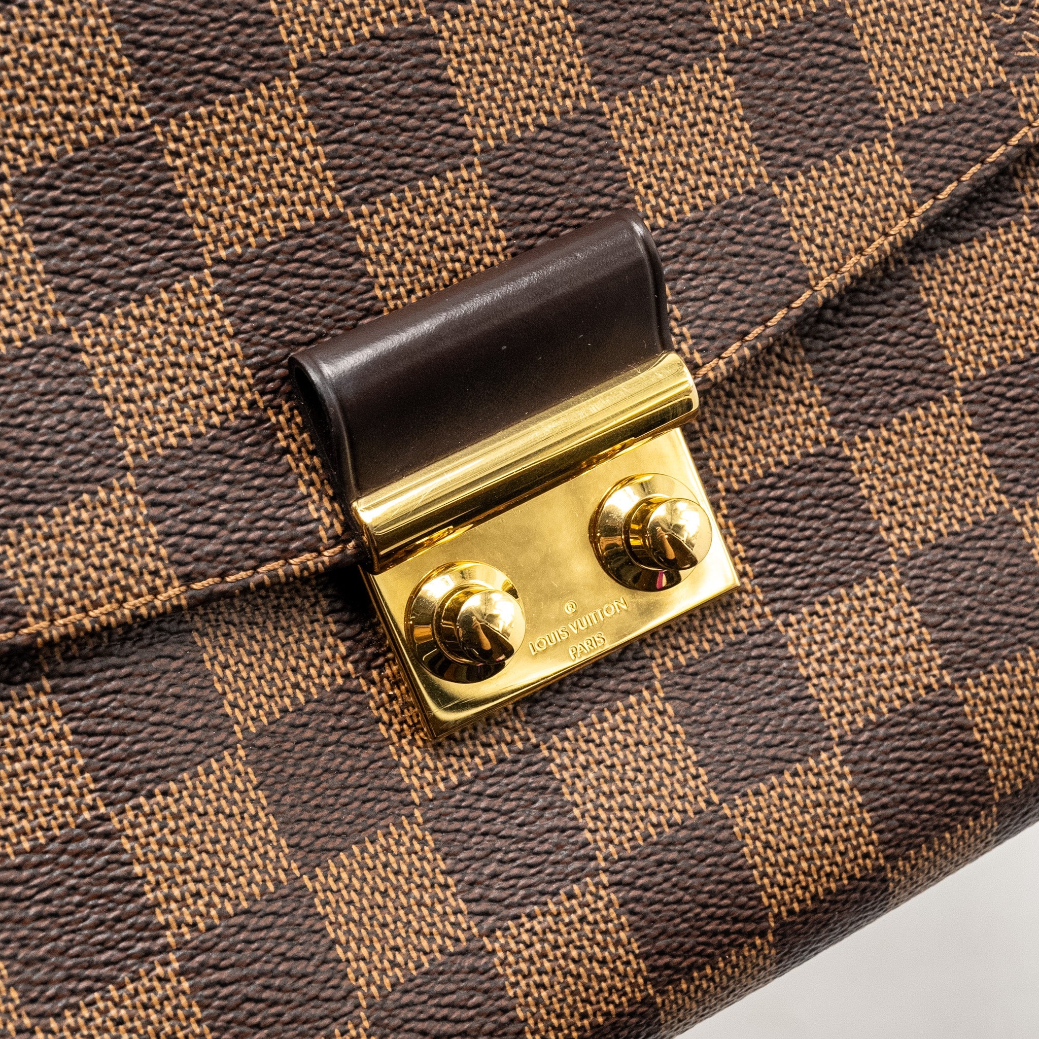 AAA Replica Louis Vuitton LV CROISETTE DAMIER EBENE GHW