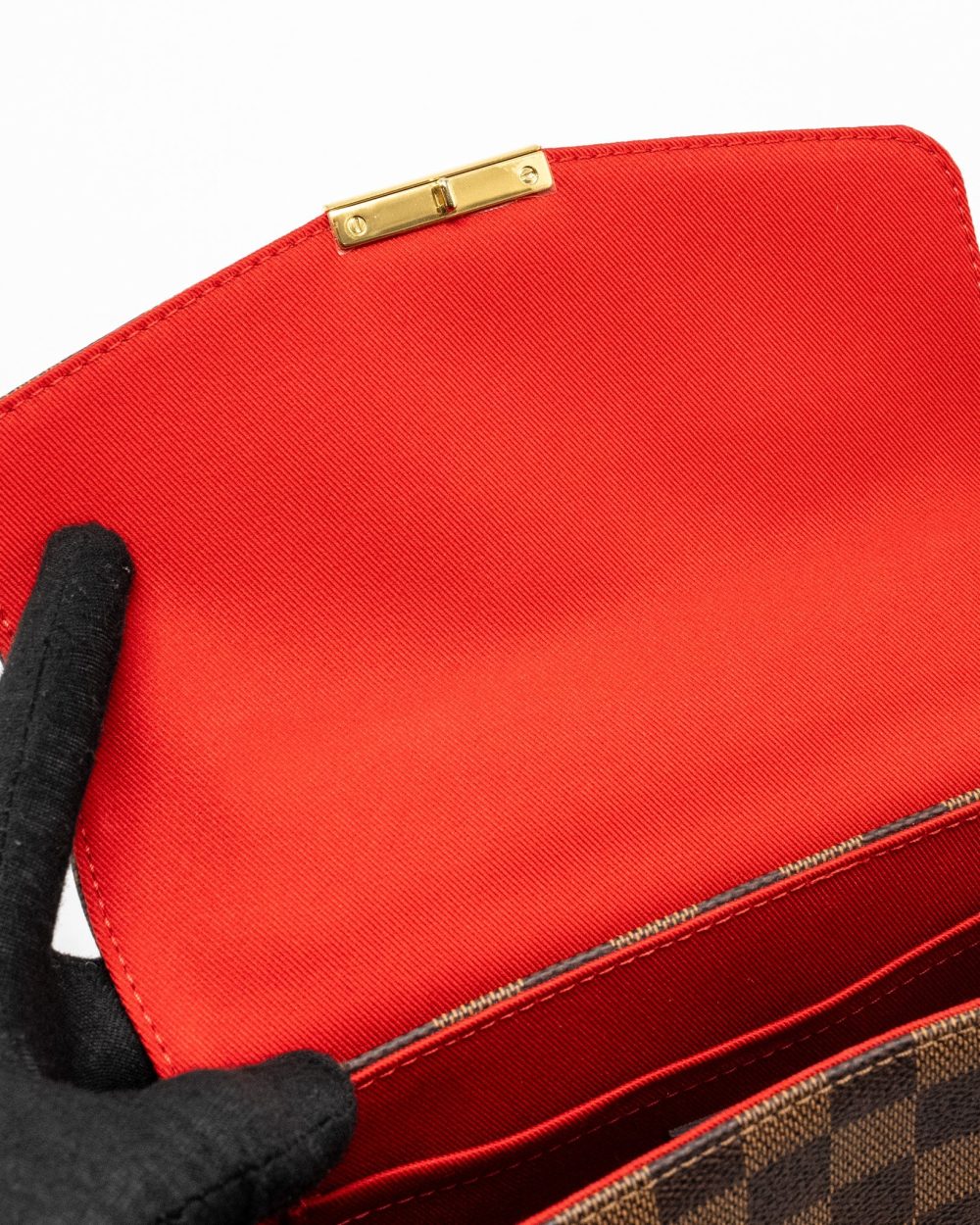 AAA Replica Louis Vuitton LV CROISETTE DAMIER EBENE GHW