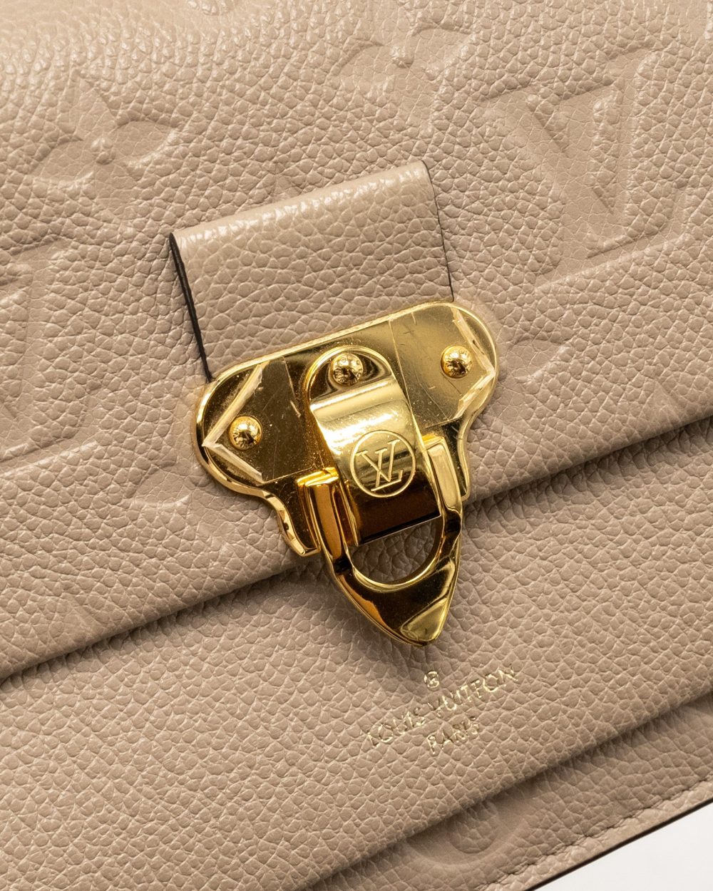 AAA Replica Louis Vuitton LV VAVIN CHAIN WALLET MONOGRAM EMPREINTE GREY GHW