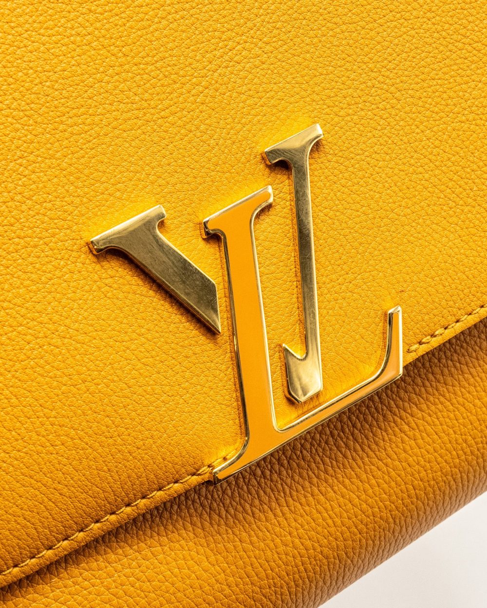 AAA Replica Louis Vuitton LV TOP HANDLE FLAP BAG CALFSKIN YELLOW GHW