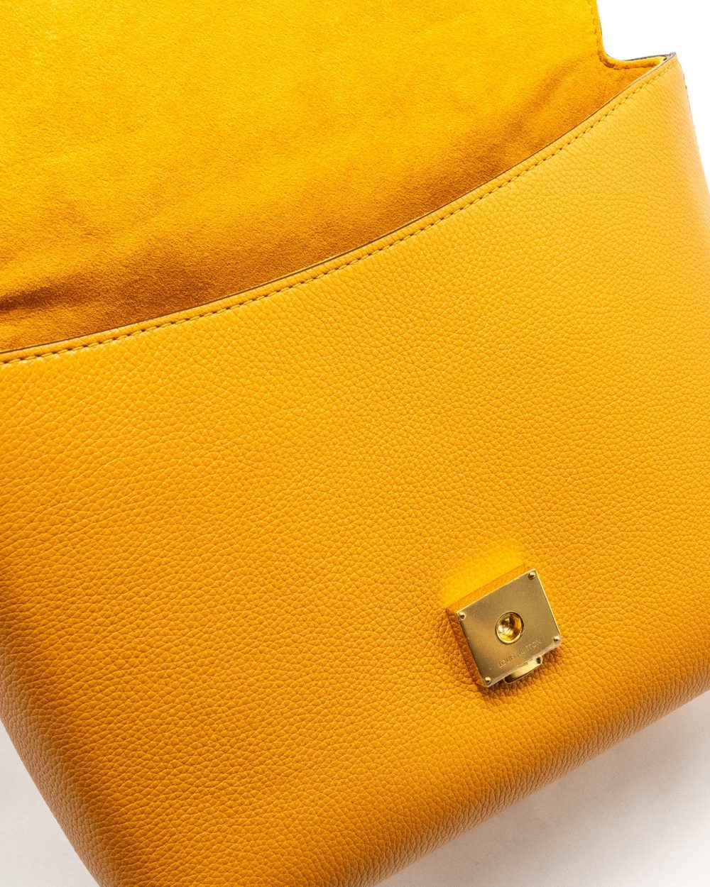 AAA Replica Louis Vuitton LV TOP HANDLE FLAP BAG CALFSKIN YELLOW GHW