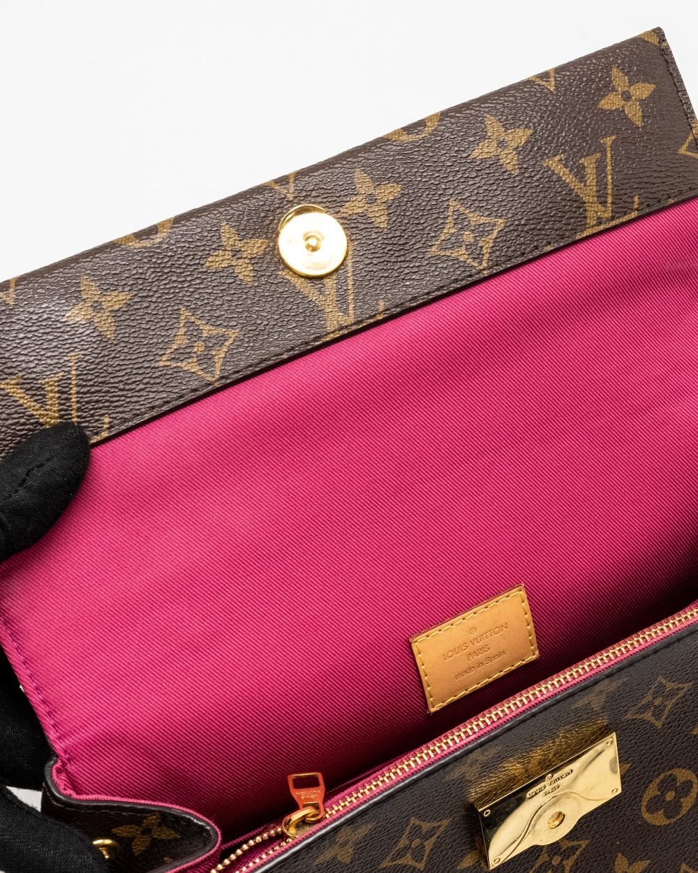 AAA Replica Louis Vuitton LV CLUNY BB MONOGRAM CANVAS WITH PINK STRAP GHW